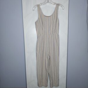 Mittoshop Women’s Romper Jumpsuit Sz M Striped Cropped Wide Leg Boho Comfy Cute